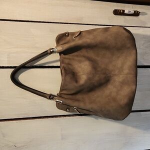 Lulus Faux Leather Handbag with Crossbody Strap